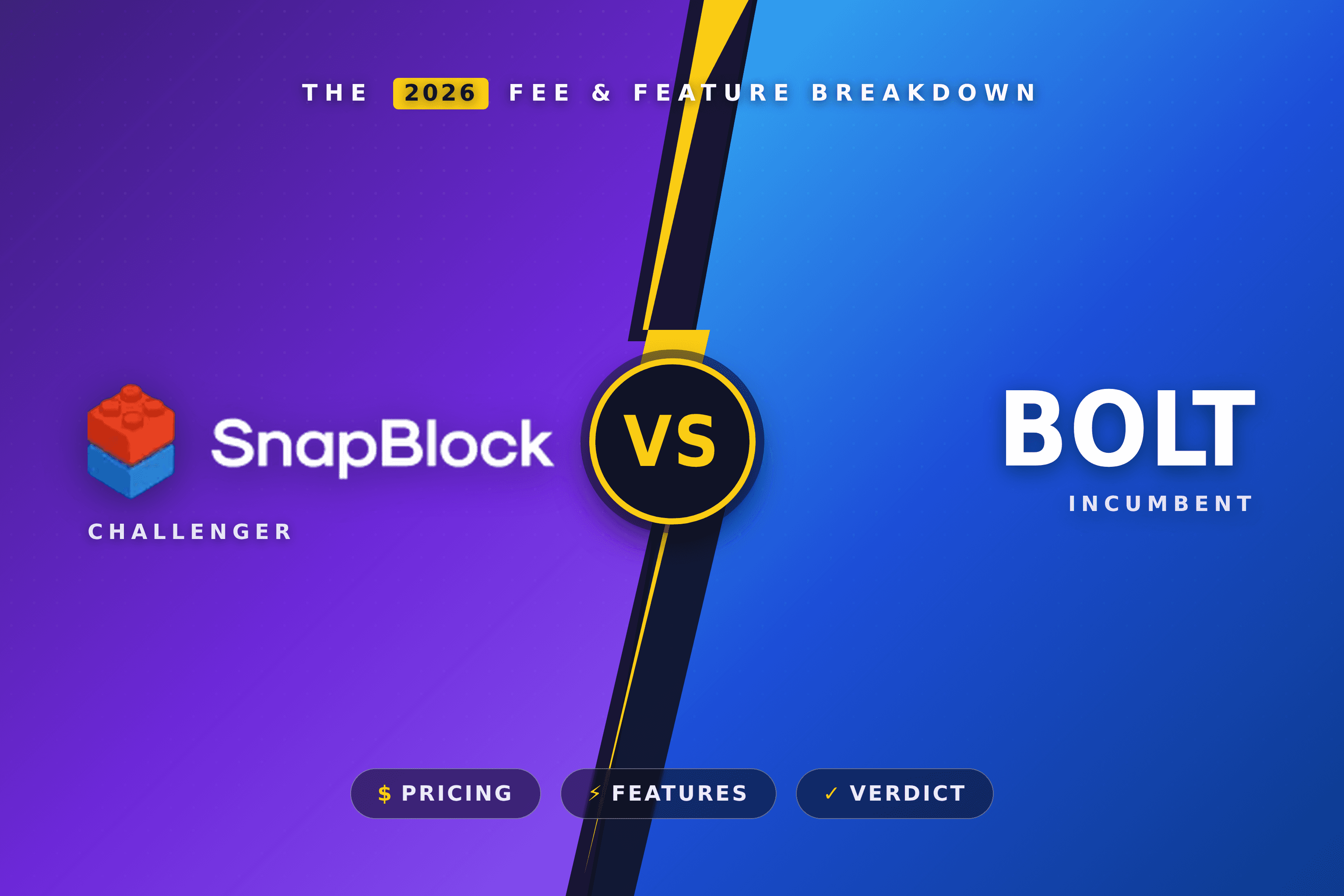 SnapBlock vs Bolt: The 2026 Fee & Feature Breakdown